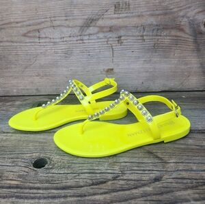 New Stuart Weitzman Goldie Pearl Crystal Jelly